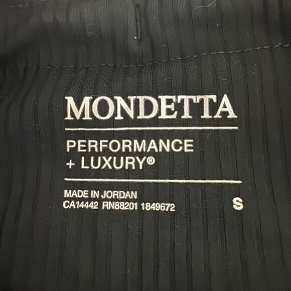 Mondetta Womens Small Black Biker Short High Rise Ribbed Moisture Wicking Active - Picture 7 of 14